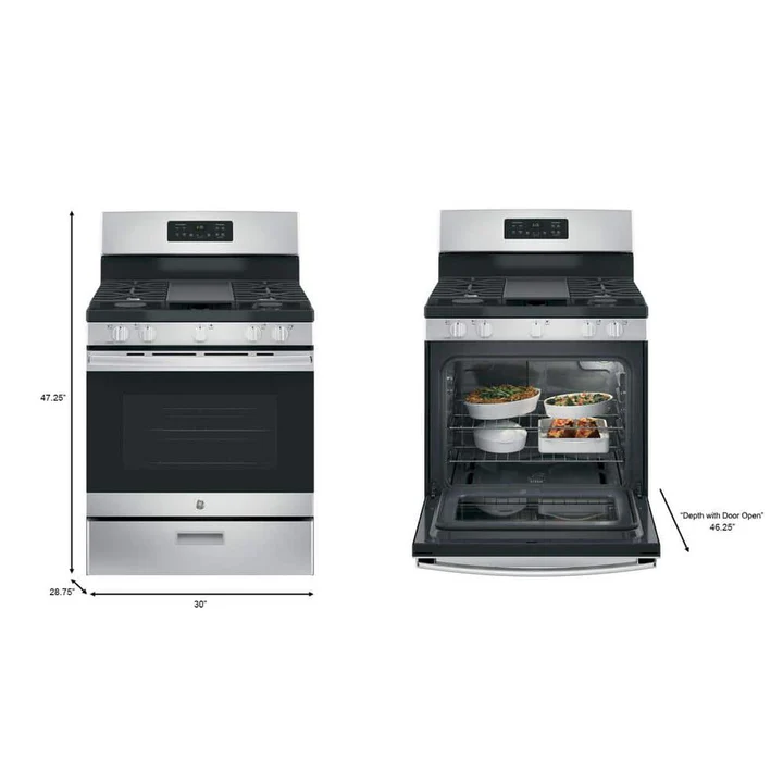 JGBS66REKSS GE 30-Inches 5 burners 5-Cu. - Image 2